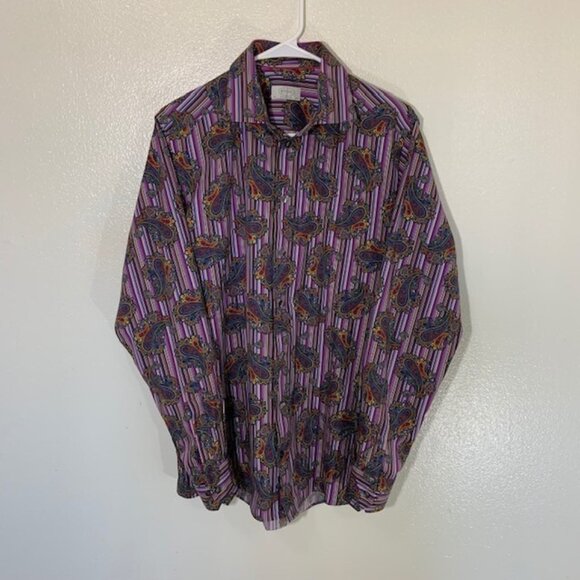 Eton Other - Eton Contemporary Colorful Striped Paisley Dress Shirt Rare Size 15 3/4  40